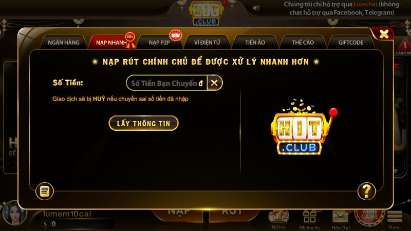 Những Lưu Ý Quan Trọng Khi Nạp Tiền Hitclub